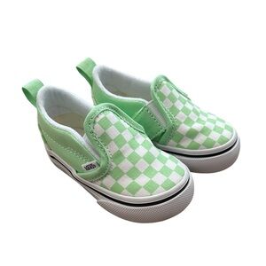 Toddler slip on checkered vans size 4